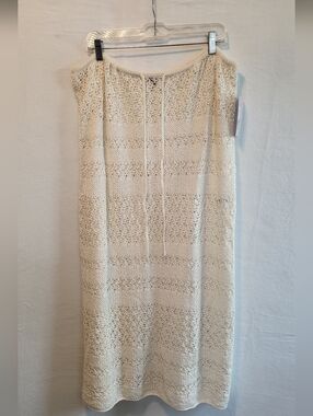 NWT Crochet Swim Coverup in Cream Size 2X